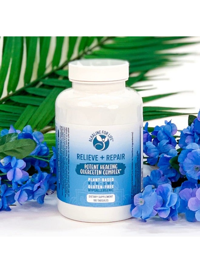 Alkaline for Life تخفيف + إصلاح كيرسيتين 1000 ملغ، مسحوق عصير الرمان، مكمل مضادات الأكسدة OPC - كيرسيتين ثنائي الهيدرات النقي - الشكل المفضل للامتصاص الحيوي (90 قرص) - Image 4