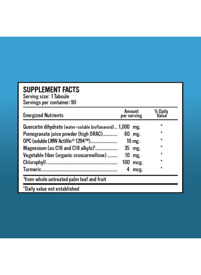 Alkaline for Life تخفيف + إصلاح كيرسيتين 1000 ملغ، مسحوق عصير الرمان، مكمل مضادات الأكسدة OPC - كيرسيتين ثنائي الهيدرات النقي - الشكل المفضل للامتصاص الحيوي (90 قرص) - Image 3