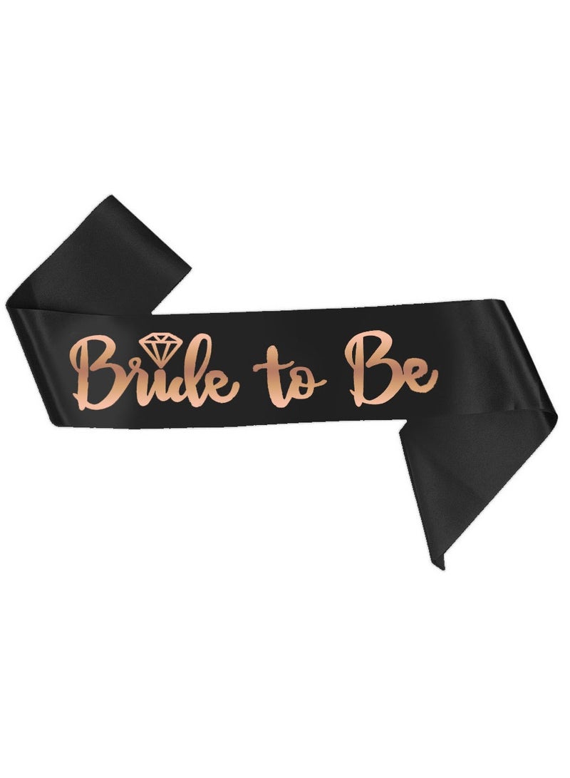 CATANES Bride To Be Sash Party Wedding Decorations Party Favors Accessories Black - Image 2