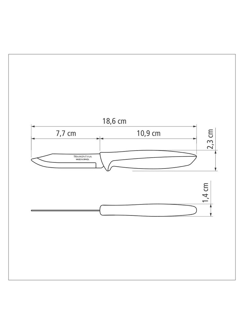 TRAMONTINA Since 1911,Made in Brazil- 3  Inches Vegetable And Fruit Knife Plenus  - Image 3