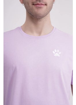 The Socks Company 23SCTS232U Pati Embroidered Crew Neck Lilac Tshirt  - Image 2