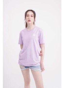 The Socks Company 23SCTS232U Pati Embroidered Crew Neck Lilac Tshirt  - Image 4