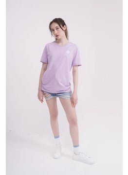 The Socks Company 23SCTS232U Pati Embroidered Crew Neck Lilac Tshirt  - Image 5