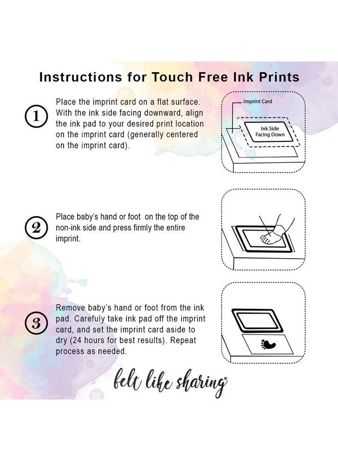 Felt Like Sharing Baby Hand and Footprint Kit, White Frame, Baby Footprint Kit - Image 3