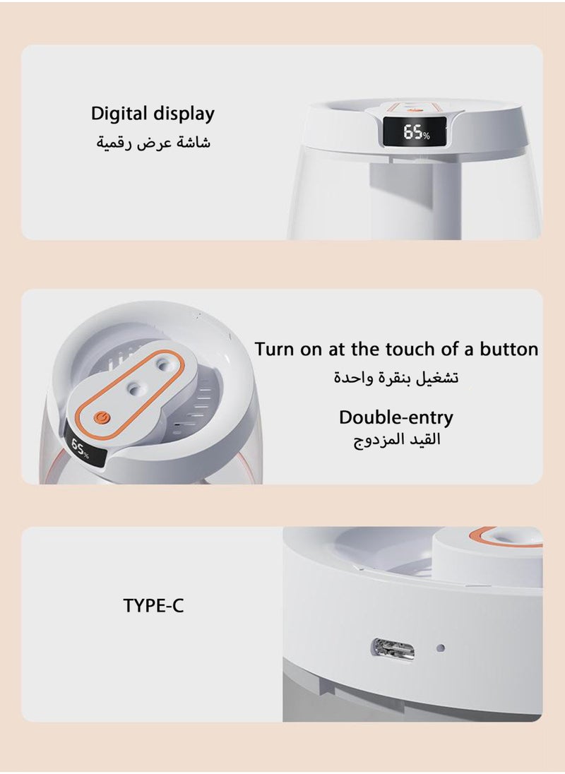 Jourvent Large Appliances Humidifier – 4L, Ultra-Fine Mist, Whisper-Quiet, Dual Jet, 200ML/H for Home & Bedroom.  - Image 5