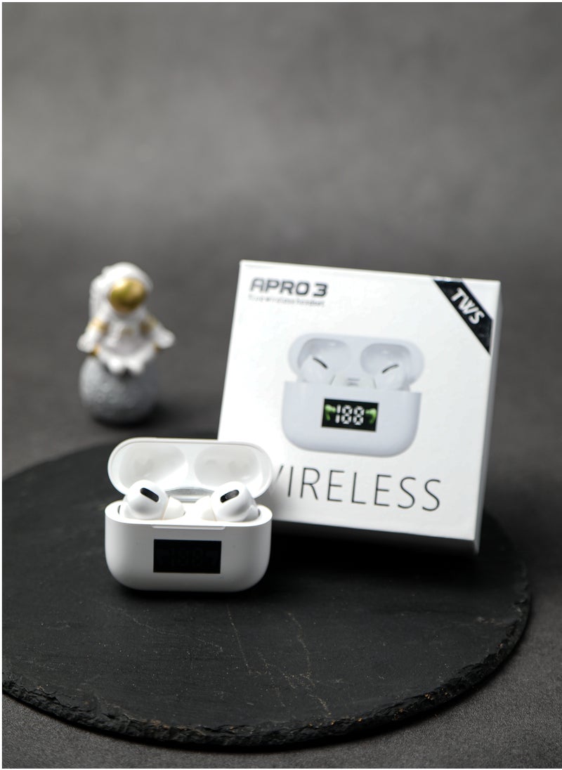 Generic True Wireless Bluetooth Earphones Long Battery Life Digital Display High-end Sports White for iPhone Android  - Image 2