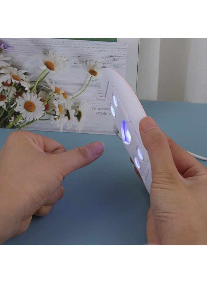 LANGMANNI Mini Foldable Handheld UV LED Nail Lamp Mouse Shape Portable Nail Dryer for Gel Polish - Image 3