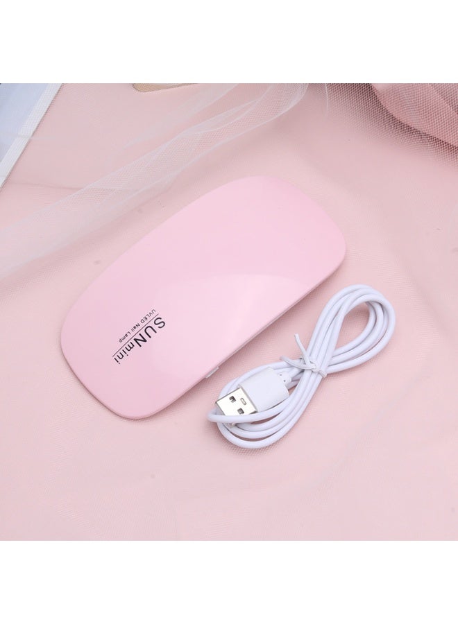 LANGMANNI Mini Foldable Handheld UV LED Nail Lamp Mouse Shape Portable Nail Dryer for Gel Polish - Image 1
