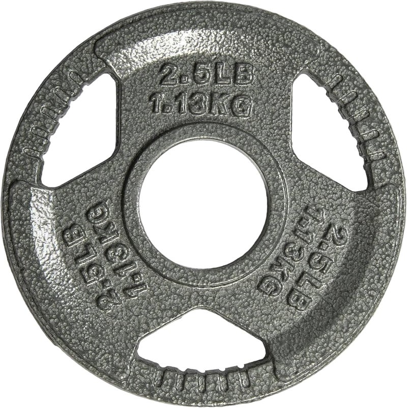 Yes4All Tri-Grip Handles Olympic Weight Plates/Cast Iron Weight Plates, Suitable for Barbell Exercises, Strength, Flexibility Training - 2.5LB (Single) - Image 1