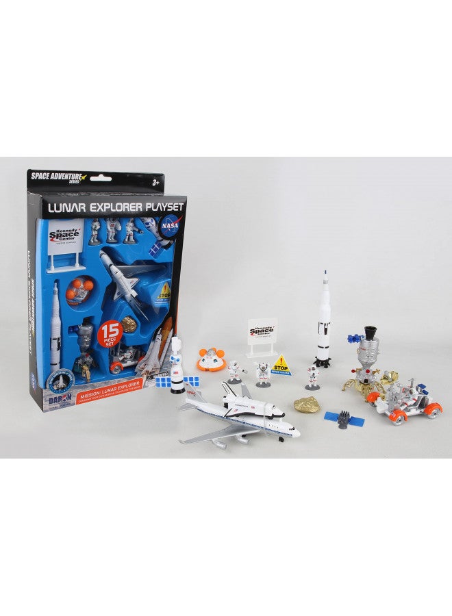 Space Mission 16 Piece set w/ Kennedy Space Center Sign