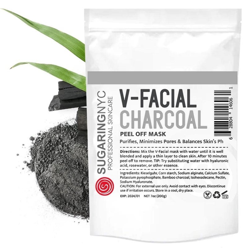 Sugaring NYC Vajacial Mask Charcoal with Charcoal Elements VFacial 7oz 200g