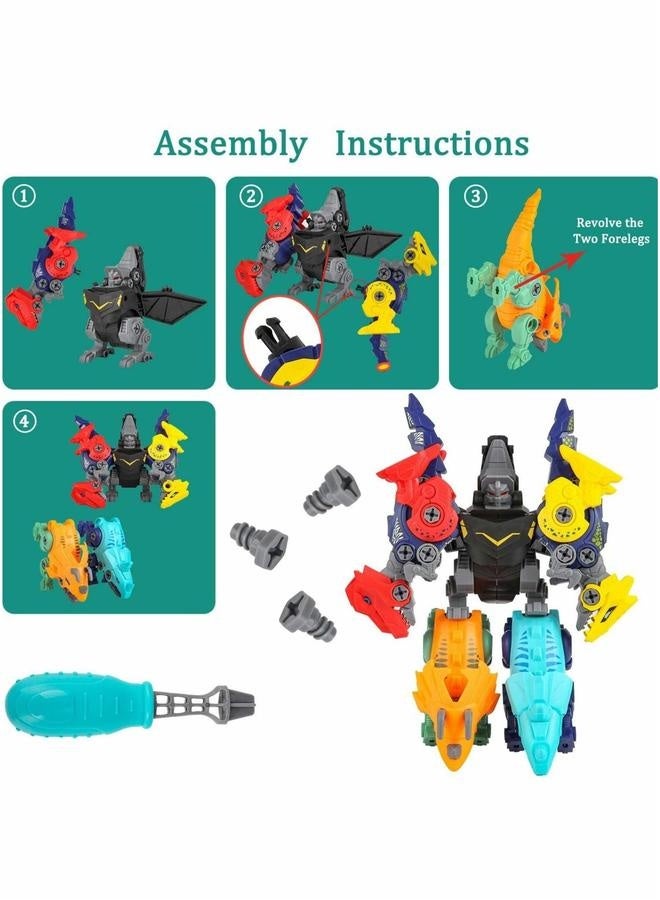 Kids Dinosaur Toys, Toy-5 Pack Tool Sets Toys with Screwdriver - Image 3