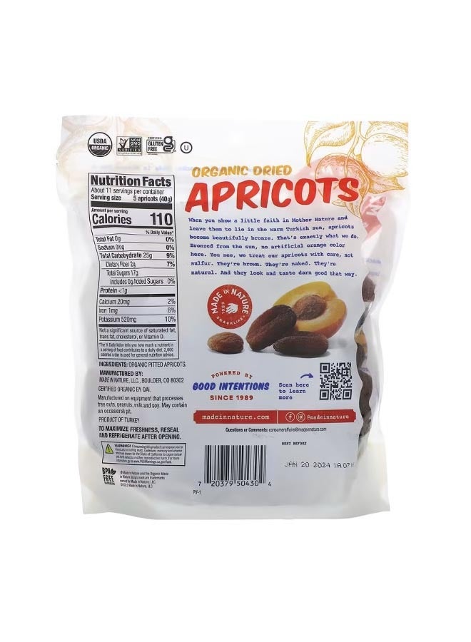 MADE IN NATURE Organic Dried Apricots Tree Ripened and Unsulfured 1 lb 454 g - Image 2