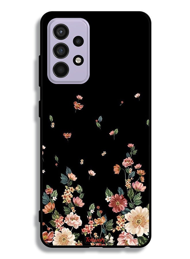 Tolwak Samsung Galaxy A52 5G Protective Case Cover Small Flowers In Bottom - Image 1