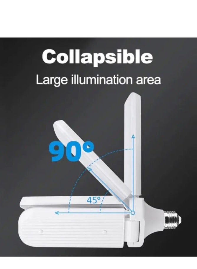 إسكدنيا HOT SELLING 45W LED BULB FAN BLADE HIGH BRIGHTNESSi MINI FOLDING LED 3 LEAVES  - Image 5