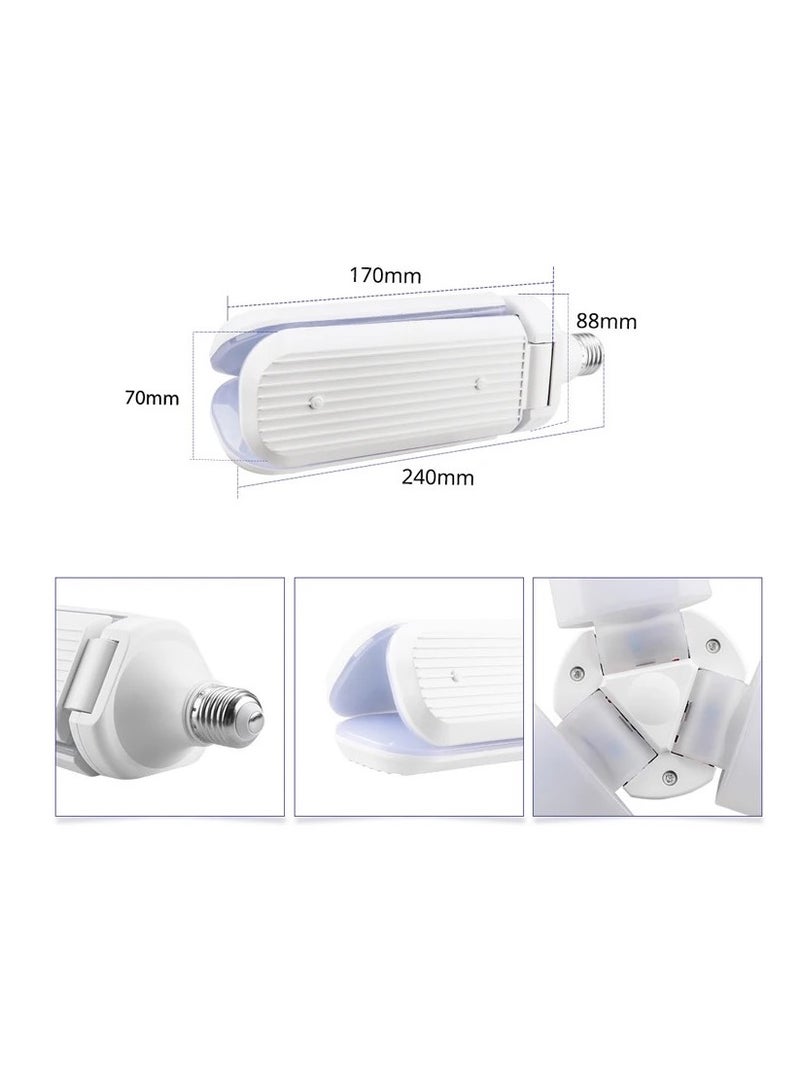 إسكدنيا HOT SELLING 45W LED BULB FAN BLADE HIGH BRIGHTNESSi MINI FOLDING LED 3 LEAVES  - Image 4