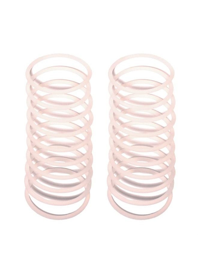 Mia Silkies Hair Ties, Silicone Hair Elastics Lasts 10 Times Longer Than Rubber Bands, Ponytail Holders for Thick Hair, Women, Teens, Athletes, Girls - Translucent Clear Color 2pks/20pcs  - Image 1