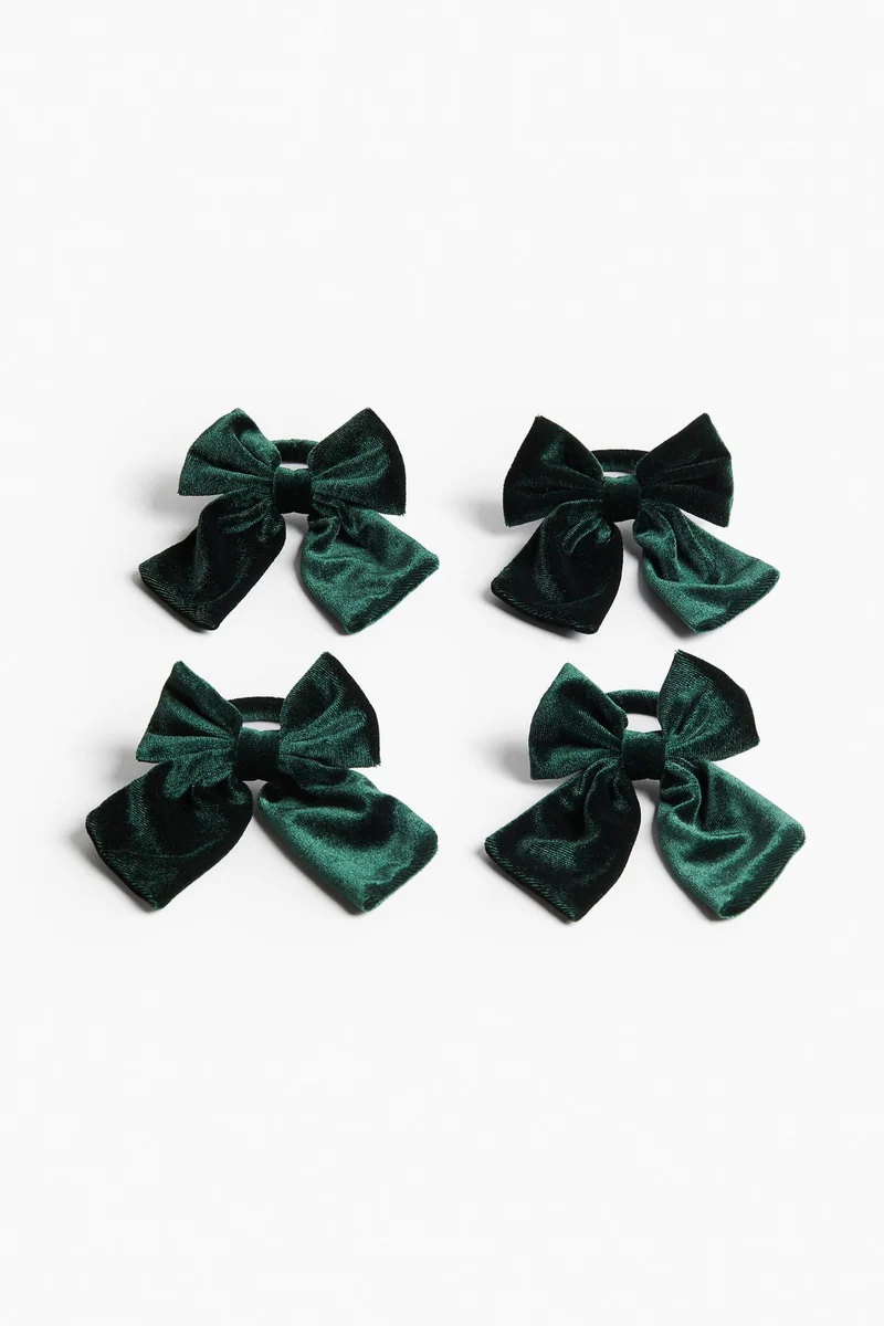H&M 4-pack velvet napkin rings