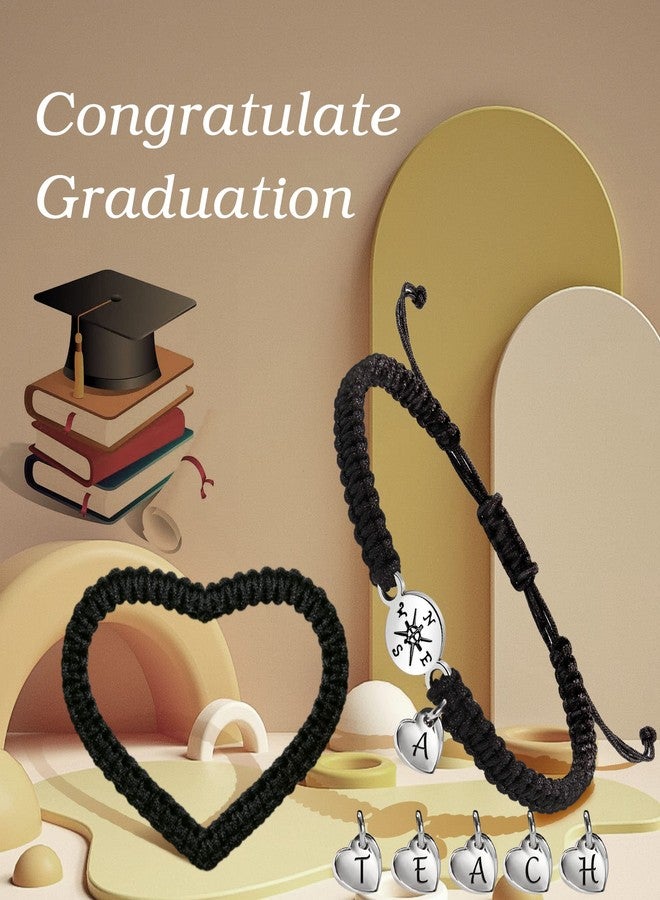 Btysun Middle School Graduation Gifts for Her Him 2025 Initial Bracelets for Women Men Teens Adjustable Braided Letter S Charm Link Birthday Christmas Jewelry - Image 5