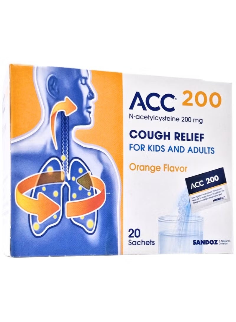ACC أقراص ACC 200mg 20 قطعة – أسيتيل سيستئين لتخفيف المخاط - Image 2