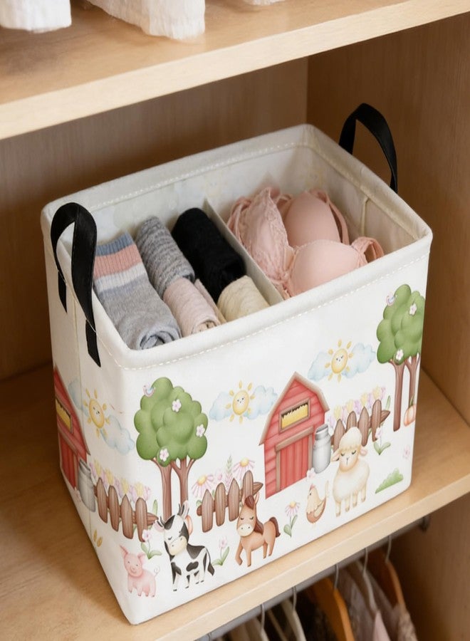 Essme Rectangular Easter Baskets,Kids Storage Box,Pink Easter Basket for Girls with Handles for Room Decor, Book Bins,Shelf Basket.(Bowknot eggs) - Image 4