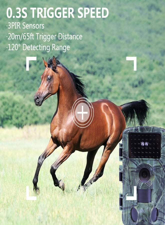 2.7K 60MP WiFi Trail Camera Night Vision Waterproof Hunting Camera with 2 Inch Screen for Outdoor Wildlife Monitoring - Image 2