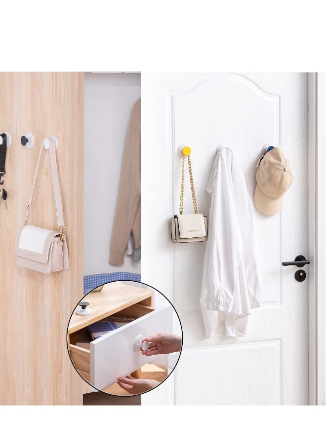 Heavy Duty Suction Cup Hooks - Versatile Black & White Hangers for Bathroom, Garden, Glass Door, Window, Wall - Perfect for Towels, Wreaths, and More - 6 Pack - Easy Installation, Weatherproof, Strong Hold - Image 3