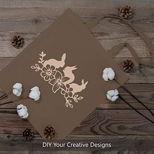 TOPDesign 12-Pack Economical 16"x15" Brown Cotton Tote Bag, Lightweight Medium Reusable Grocery Shopping Cloth Bags, Suitable for DIY, Advertising, Promotion, Gift, Activity - Image 3