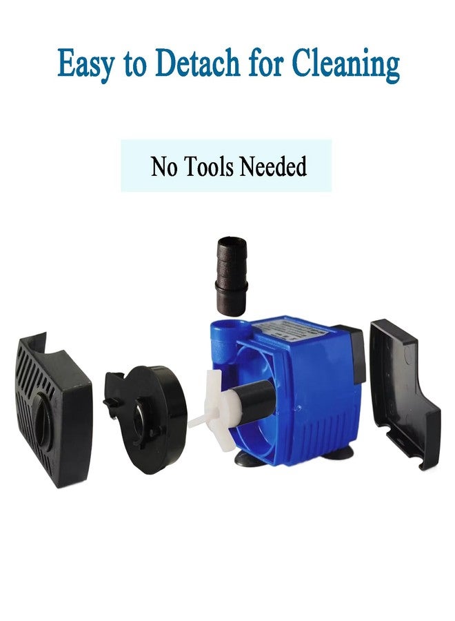 AQUANEAT Submersible Water Pump, 50GPH Fountain Pump, Small Water Pump, Aquarium Pump for Fish Tank, Outdoor Water Fountain, Hydroponics, Pond Filter Pump - Image 4