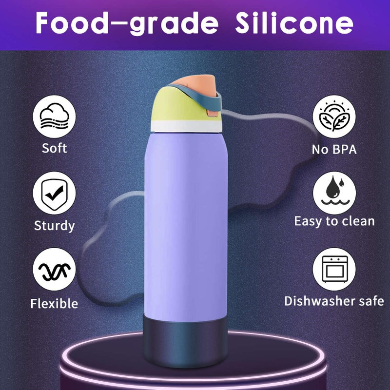 BKBY Chameleon Silicone Water Bottle Boot, Compatible with Owala 24oz 32oz 40oz, Gradient Matte Luster Cup Sleeve Bottom Cover for FreeSip, Twist, or Flip Stainless Steel Water Bottles - Image 4