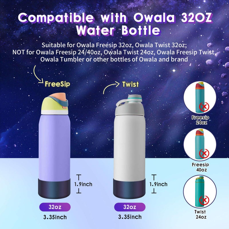 BKBY Chameleon Silicone Water Bottle Boot, Compatible with Owala 24oz 32oz 40oz, Gradient Matte Luster Cup Sleeve Bottom Cover for FreeSip, Twist, or Flip Stainless Steel Water Bottles - Image 2