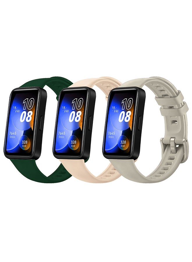 3 Packs Of Huawei Band 8 and Band 9 Watch Band for Men Women Sport Watch Strap Lightweight Silicone Replacement Band Multicolour - Image 2