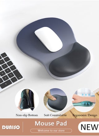 Superfine Fiber Soft Memory Foam Ergonomic Mouse Pad with Wrist Rest Support, Comfortable Large Mouse pad with Non-Slip Base for Pain Relief Computer, Laptop, Gaming, Office, Etc (Navy Blue) - pzsku/Z2D38DFD8FFDCCD5EE6BBZ/45/_/1732843091/cd043074-3786-4e20-82d2-bbac4067b5c7