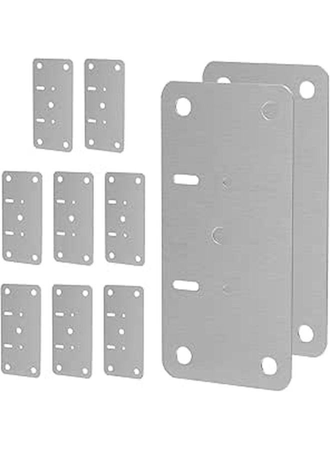 10Pcs 0 85mm Thick Steel Cabinet Hinge Repair Plates With Screws For Door Reinforcement - Image 1