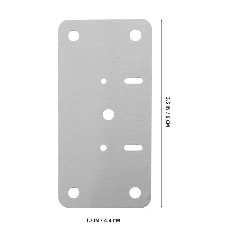 10Pcs 0 85mm Thick Steel Cabinet Hinge Repair Plates With Screws For Door Reinforcement - Image 3
