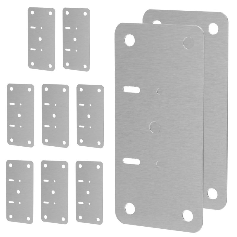 10Pcs 0 85mm Thick Steel Cabinet Hinge Repair Plates With Screws For Door Reinforcement - Image 2