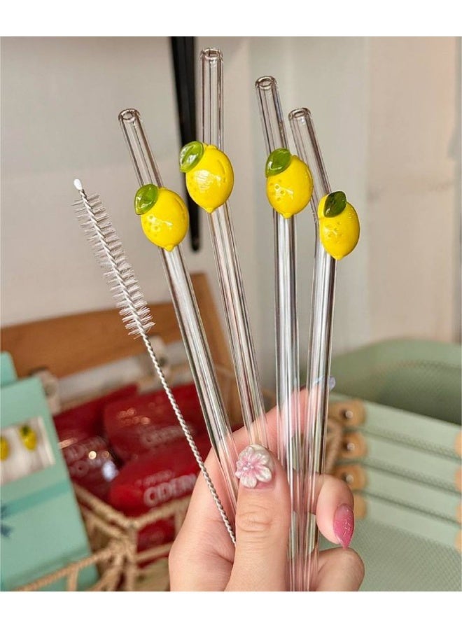 Glass straw set