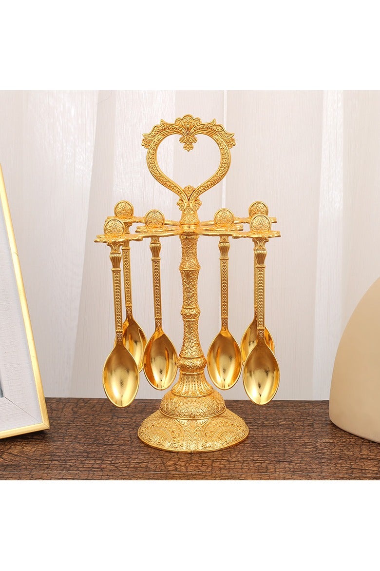 general Spoon storage rack set European style kitchen elegant metal craft cutlery spoon holder - Image 1