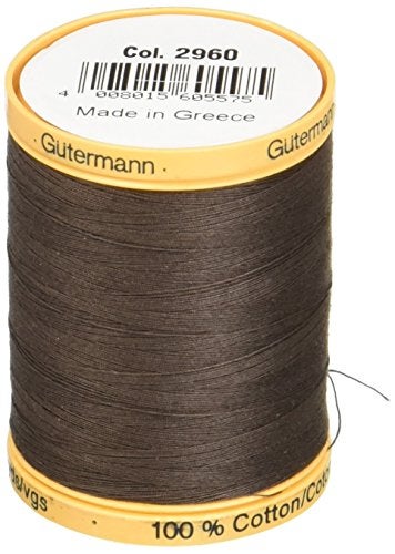 Gutermann Natural Cotton Thread Solids 876yd, Bark Brown - Image 4