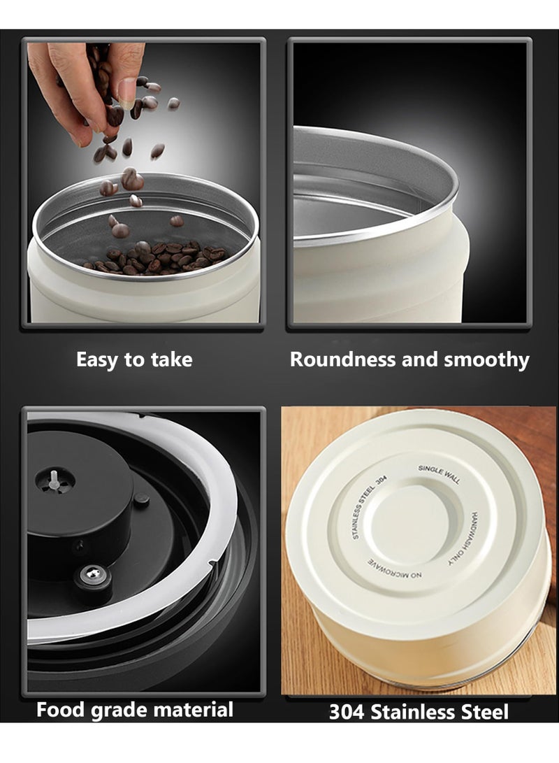 SYOSI Coffee Canister Airtight Container 1600ml Stainless Steel Coffee Bean Storage Container Vacuum Anti-Oxidation Food Container with CO2 Release Valve for Beans Grounds Flour Cereal Grain Grounds Nuts - Image 3