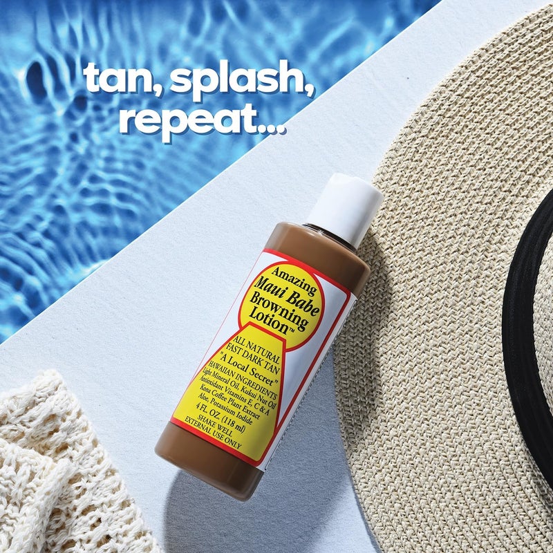 Maui Babe Browning Lotion - All Natural Fast Dark Tan - 4oz - Image 4