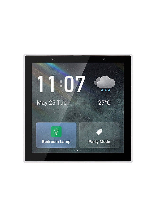 Smart Home Control Panel Multi-functional WiFi Smart Scene Wall Switch ZigBee BT Function APP Remote Control with 4-inch LCD Touch Screen Clock Date Temperature Weather Display