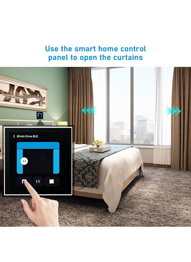 Smart Home Control Panel Multi-functional WiFi Smart Scene Wall Switch ZigBee BT Function APP Remote Control with 4-inch LCD Touch Screen Clock Date Temperature Weather Display