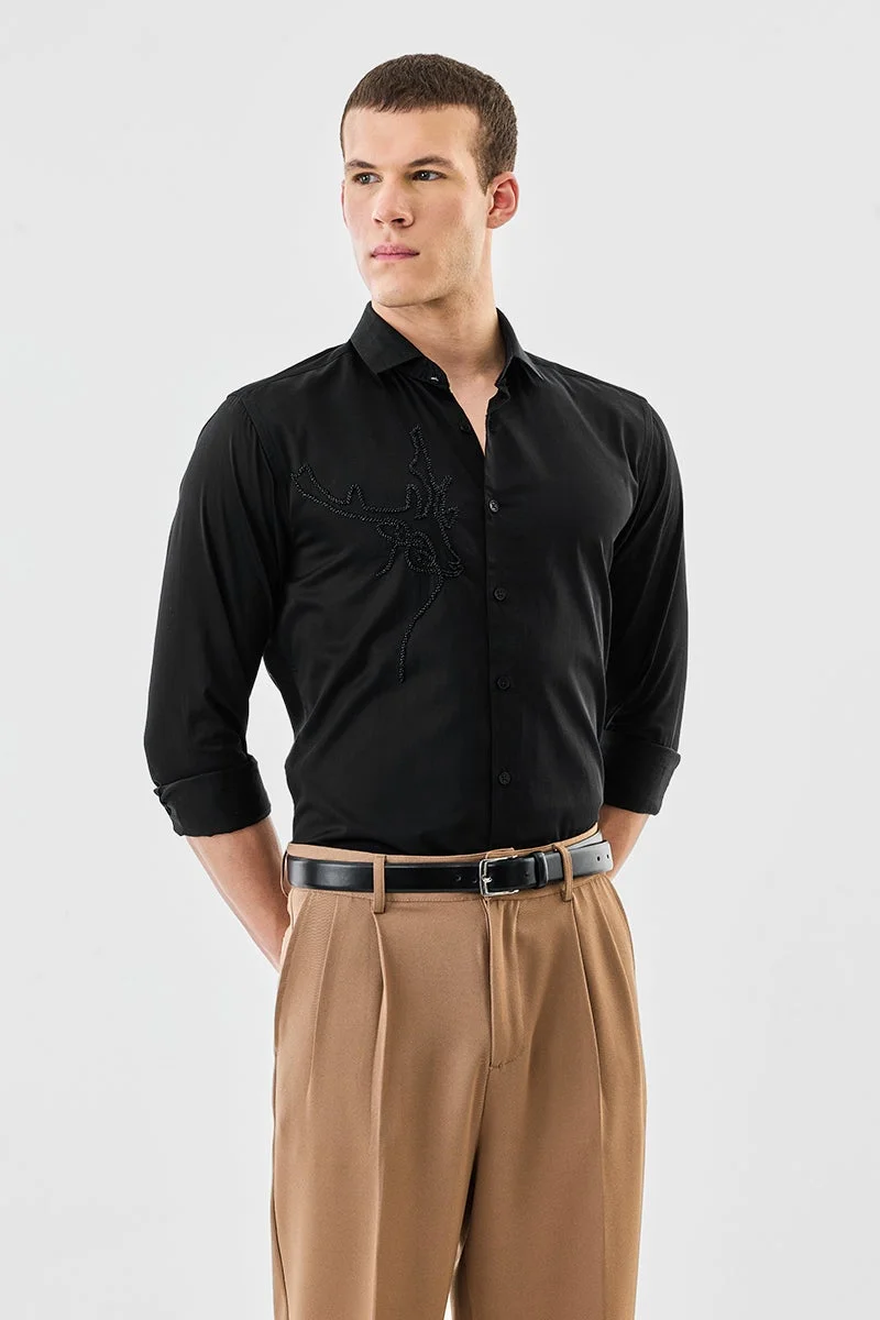 SNITCH 100% Cotton Embellished Luxe Shirt