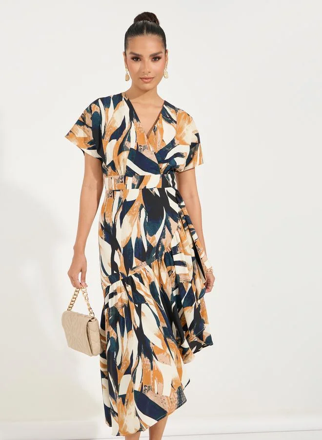 Styli Abstract Print Dress