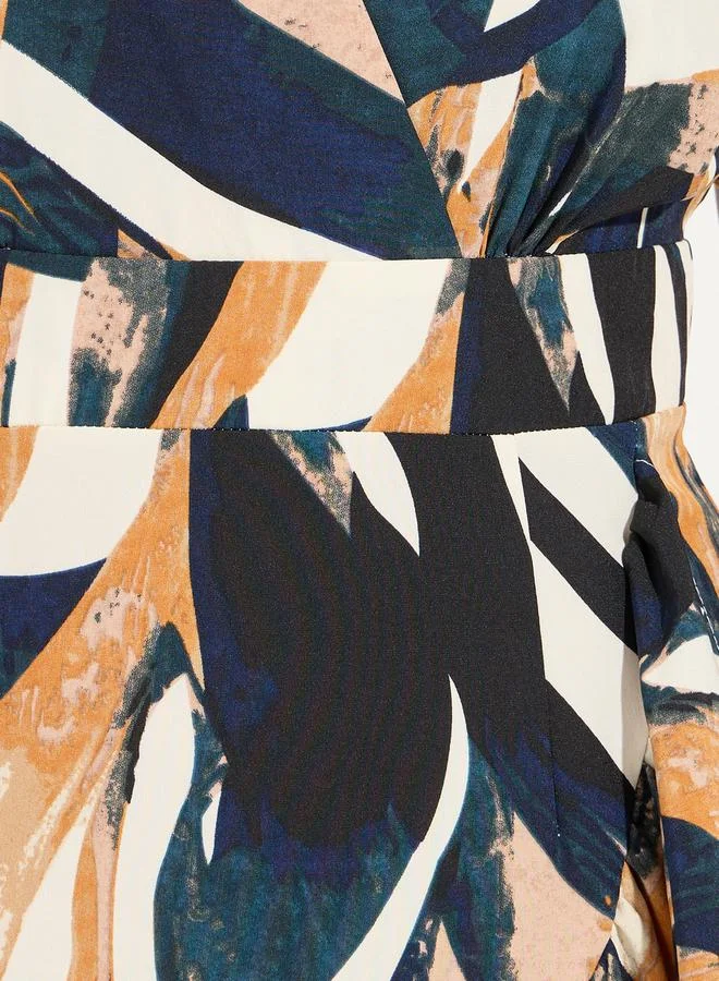 Styli Abstract Print Dress