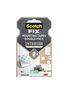 Scotch  Scotch Indoor Mounting Squares 16 Strips 25 x 25 mm 4496-ST16-P  - Image 1