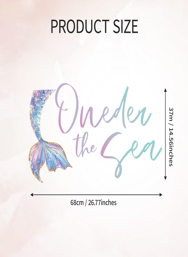 Dvehdbay Onder the Sea Party Decorations Girl - Onder the Sea Sign Decal for Balloons Arch Backdrop, Little Mermaid Party Decorations, Purple Mermaid Birthday Decorations, 1St Party Supplies for Girl - Image 2