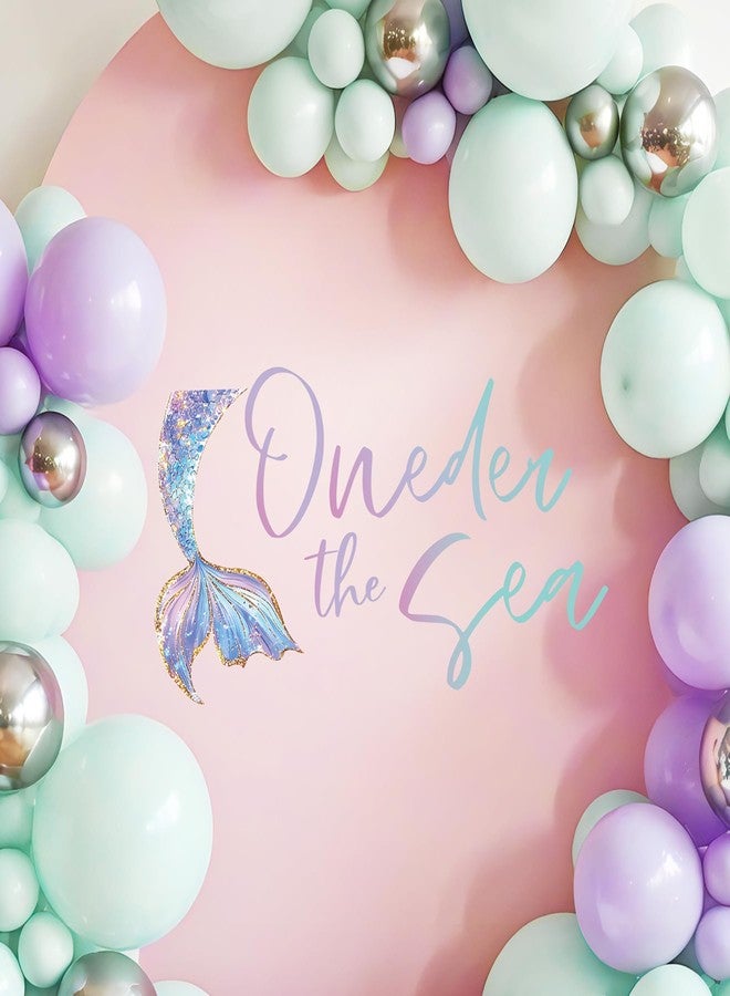 Dvehdbay Onder the Sea Party Decorations Girl - Onder the Sea Sign Decal for Balloons Arch Backdrop, Little Mermaid Party Decorations, Purple Mermaid Birthday Decorations, 1St Party Supplies for Girl - Image 4