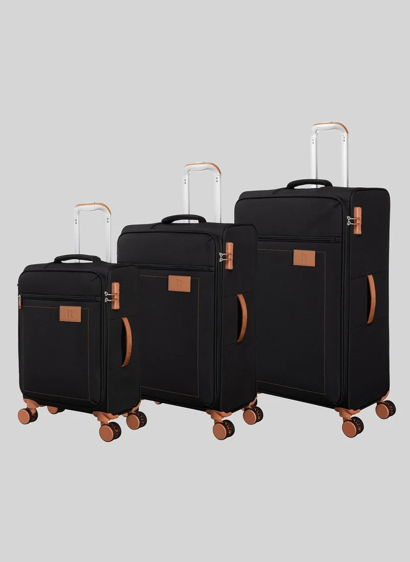 Matalan IT Luggage Black Soft Suitcase